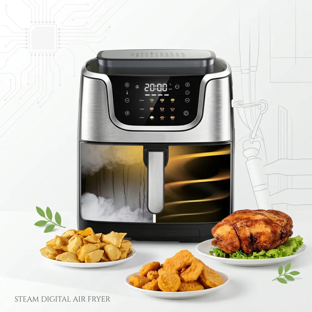 قلاية هوائية و بخارة 8 لتر | Air fryer & steamer taj