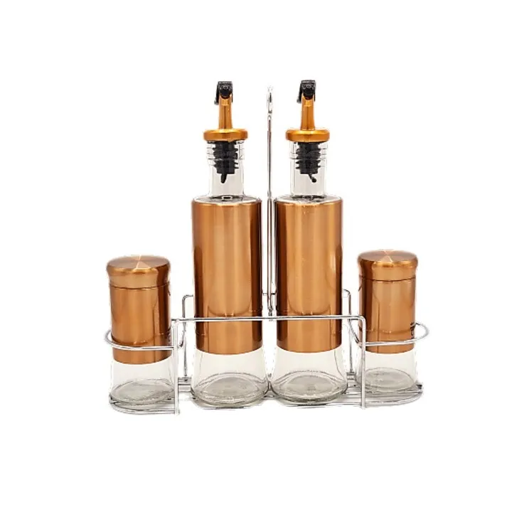 منظمة العطرية صغيرة عالية الجودة - Ensemble de Condiments 4 Pièces avec Support