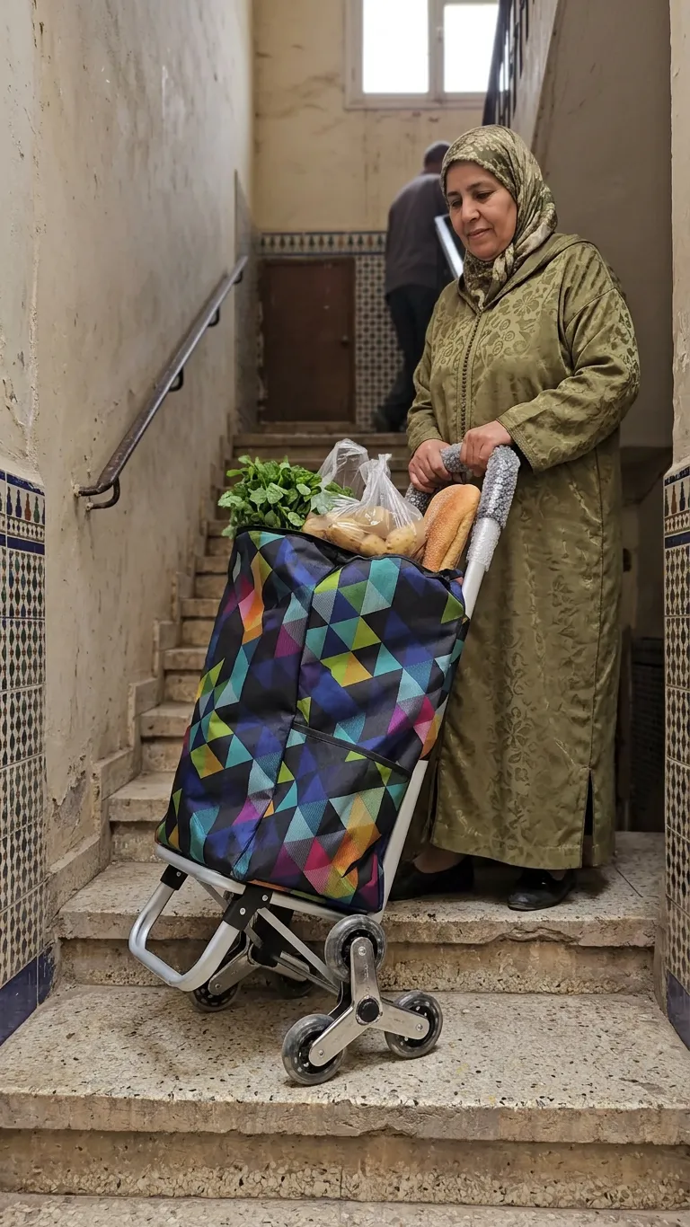 Chariot pliable 3 roues -  عربة تسوق 3 عجلات
